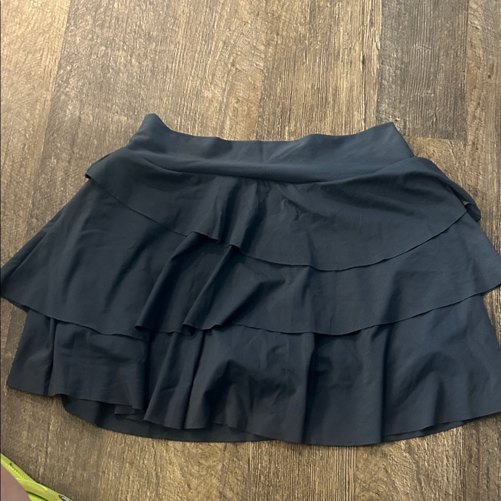 Athletic Dark Blue Tiered Skirt with built in shorts